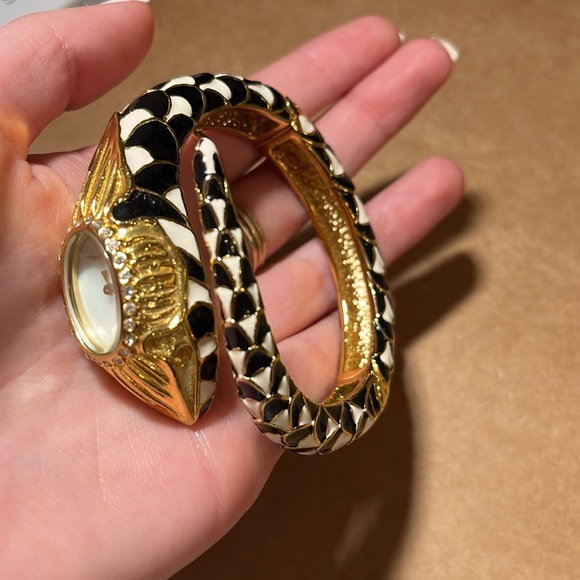 Vintage Roberto Cavalli Snake Flower SS Womens Wristwatch 24 MM - Picture 3 of 6